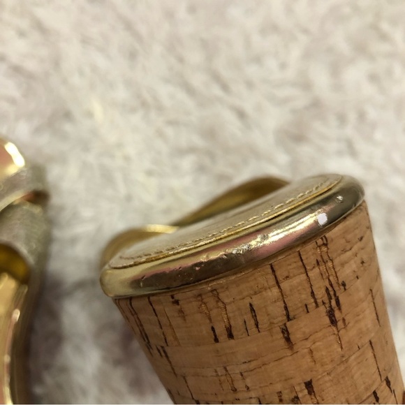 Marc Fisher Cilla 2 Glitter Heel Wedges Gold 9‎ - Picture 5 of 12